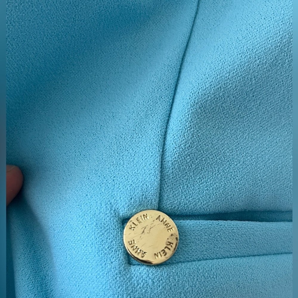 Anne Klein Sky Blue Jacket with Gold Accent size L - Picture 5 of 14